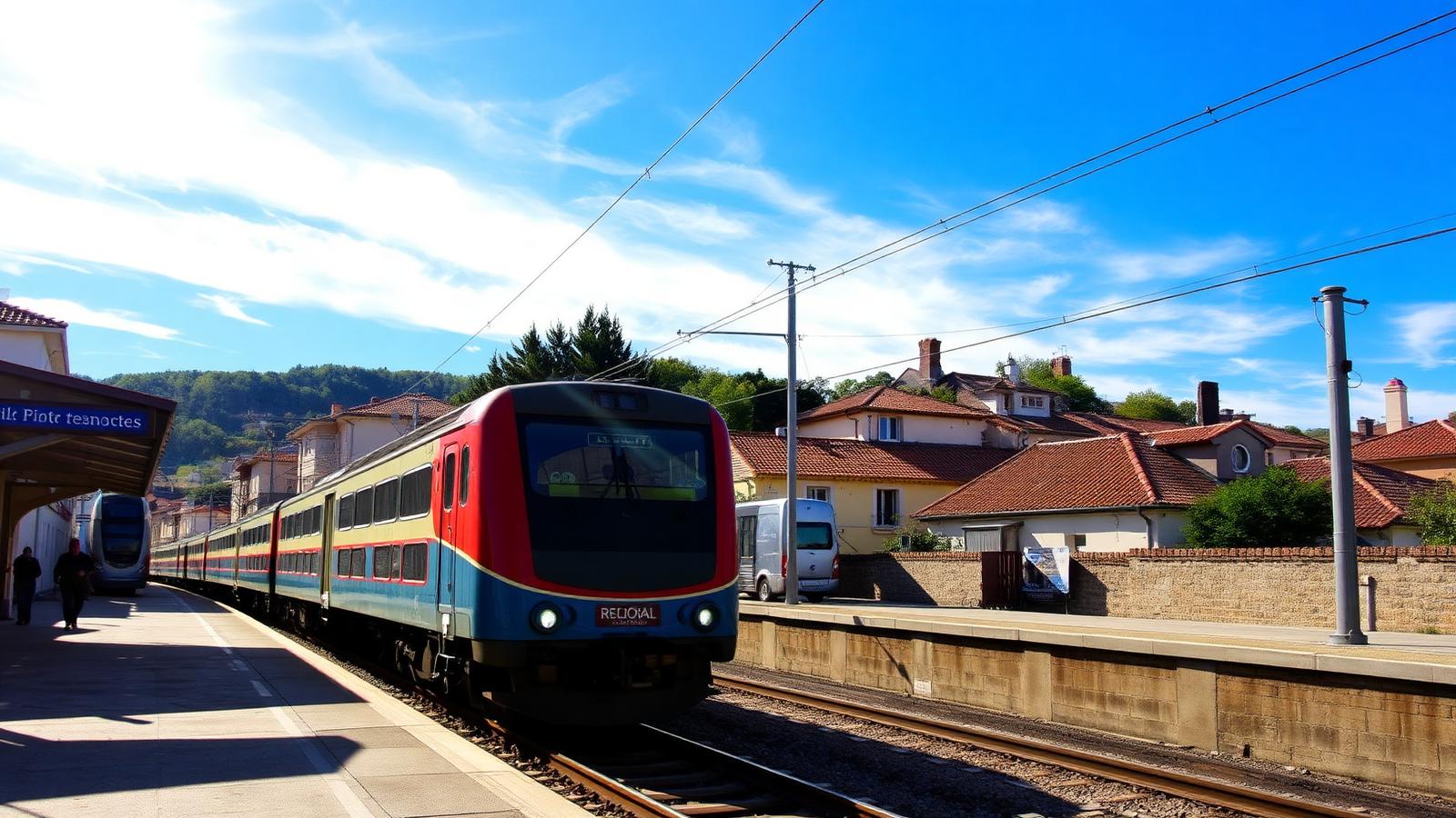 Eurostar direct to the south train scene in France
